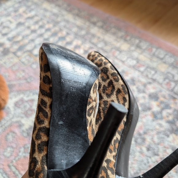 Nine West Leopard Print Heel Size 7 - Picture 6 of 6
